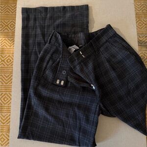 American Eagle wide leg plaid trousers